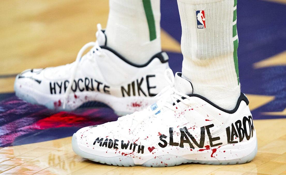 Enes Kanter, an NBA player, called out the Chinese Government and Nike for forced labor of Uyghur people and wore custom made sneakers at the game that had “Free Tibet” splattered all over them.